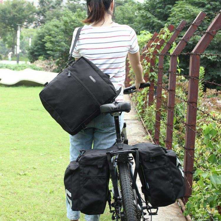 3 in 1 自転車 リアバッグ 自転車用 サイドバッグ 37L 自転車 バッグ 防水 大型 パ...
