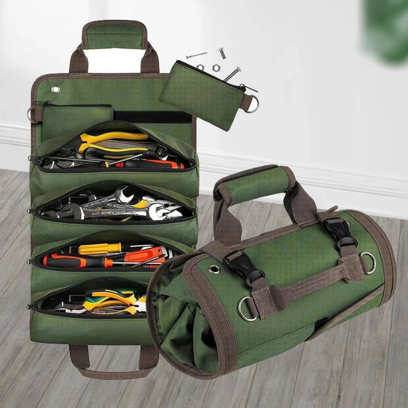 ツールバッグ 工具入れ 工具袋 折り畳み式 壁掛け式 持ち運び便利 大容量 多機能 工具収納バッグ オッ..
