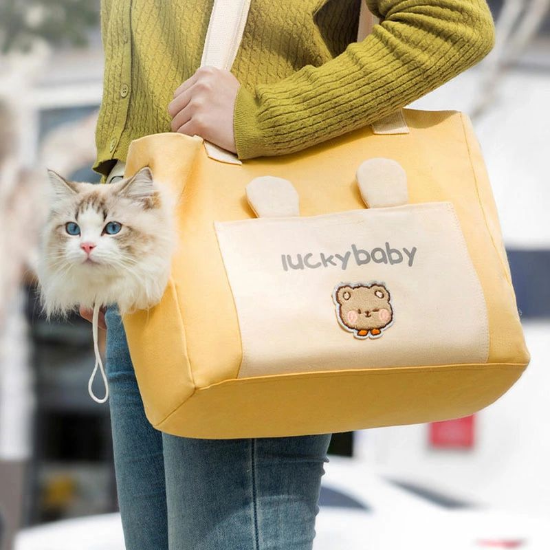 ペットキャリーバッグ 犬 猫 キャリーケース ペットトートバッグ 可愛い 小型犬 軽...