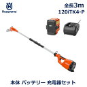 ハスクバーナ Husqvarna ポールソー 高枝 はさみ のこぎり 正規品 充電器 バッテリー セット 軽量 静音 剪定 庭木 草刈り 用品 手入れ 家庭用 ...