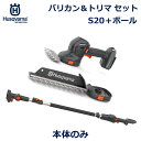 ハスクバーナ バリカン ヘッジ トリマ S20 ポール 伸縮性 最大3m セット アタッチメント充電式 正規品 庭 庭木 剪定 Aspire シリーズ バッテリー 共有 Husqvarna 送料無料 交換式 工具不要 静音 静か 手入れ 用品 道具 軽量 小型