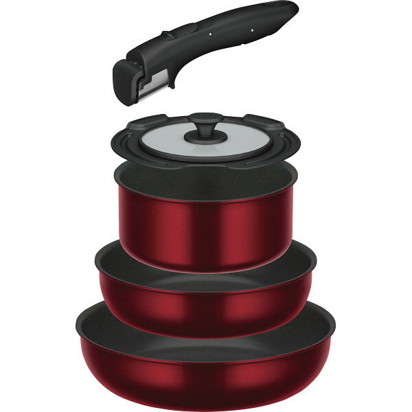 サーモス 取っ手のとれるフライパン5点セット ディープレッド サーモス ギフト 無料ラッピング 包装対応 KSD-5ADR プレゼント おしゃれ かわいい お祝い お礼 送料無料 ラッピング対応 お返し 内祝い 上質 喜ばれる 気が利く 安心 実用的 高級 贈り物 記念日 贈答