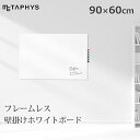 ホワイトボード 壁掛け 壁面 900×600 マーカー イレーサー セット マグネット対応 フレームレス 片面無地 縦横兼用 カフェ safro サフロ met...
