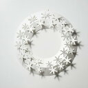 最大100%ポイントバック!※条件あり リース おしゃれ 玄関 インテリア リビング 雪 S ペーパーリース スノー シンプル ホワイト メール便 対応 Paper Wreath PW04-S-205 白 オーナメント 飾り 送料無料 伊藤千織 デザイン 草食 一年中飾れる サマー スプリング オータム
