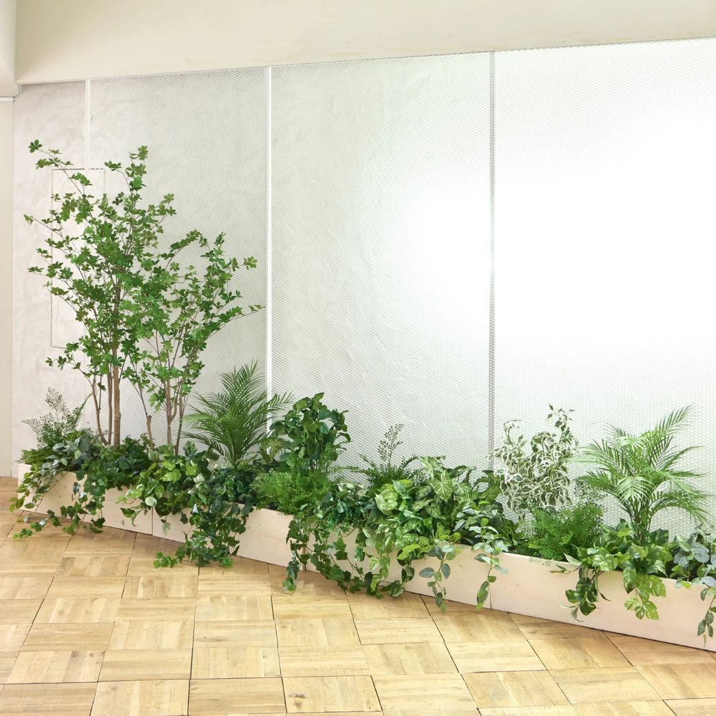フェイクグリーン 観葉植物 人工観葉植物 ドウダンツツジ インナーポット H185cm ...