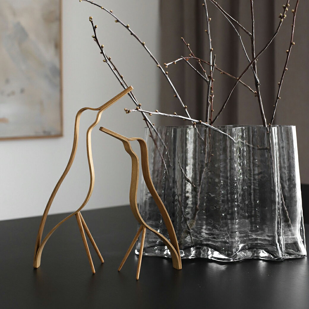 COOEE design クーイー ウッディ バード 鳥 25cm woody bird 木製 北欧 雑貨 インテリア 飾り 置物 シンプル おしゃれ 玄関 寝室 リビング ギフト プレゼント 送料無料 ラッピング対応 誕生日 母の日 記念 新築 祝い 黒 ブ [3]