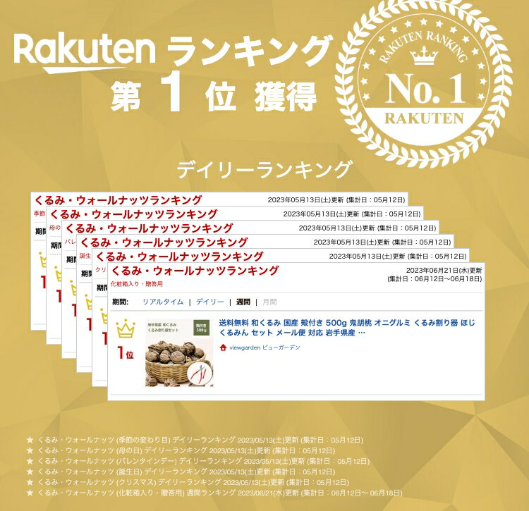 和くるみ 国産 殻付き 500g 鬼胡桃 オニグルミ くるみ割り器 ほじくるみん セット メール便 対応 岩手県産 ギフト プレゼント ダイエット ナッツ 健康 復興支援 ヘルシー 無塩 無添加 美味しい お菓子 料理 トッピング 材 2