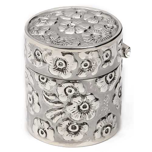 ピルケース ニトロケーズ シルバー925 筒形 卓上　送料無料 代引料無料