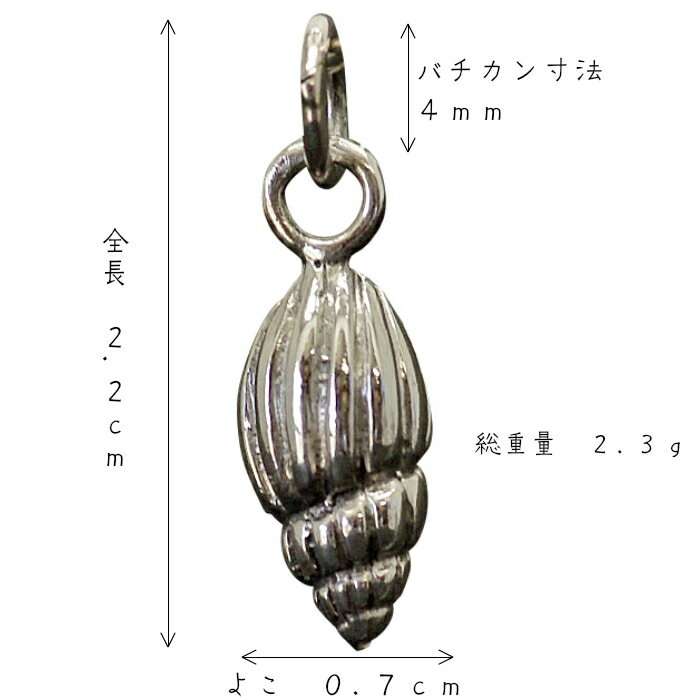 貝 巻貝 チャーム シルバー925 アクセサリー パーツ かわいい 送料無料