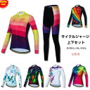 【スーパーセール半額商品】女性用 for lady wormanサイクルジャージ 上下セット 長袖 ウエア サイクリング用 ロードバイク ウェア 自転車ウェア ...