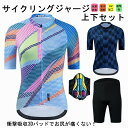 男女兼用 サイクルジャージ 上下セット 半袖ウエア サイクリング用 ロードバイク ウェア 自転車ウェア 夏用サイクルジャージ 半袖 サイクルウエア ビブパンツ 自転車 送料無料 レディース メンズ 吸汗速乾
