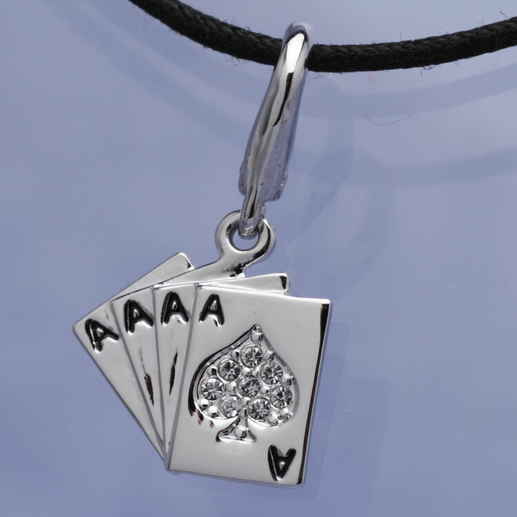 スワロフスキー チャーム card トランプ カード オリバーウェバー(OLIVER WEBER) ペンダント 首飾り ストラップ プレゼント メンズ レディー...