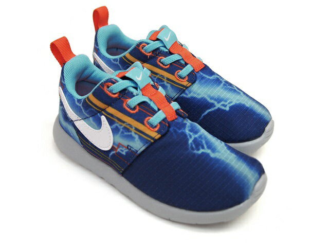 NIKE ROSHE ONE PRINT TDV DP RYL BL/WHITE-UNVRSTY GLD-ELナイキ ローシ ワン プリント TDV