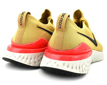 NIKE EPIC REACT FLYKNIT 2 CLUB GOLD/BLACK-RED ORBIT ナイキ エピック リアクト フライニット 2