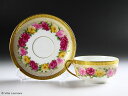 【リモージュ】Tressemanes&Vogt (T&V) 3色の薔薇&金彩 カップ&ソーサー