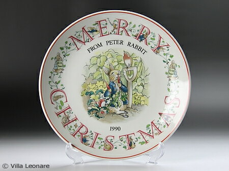 【ウエッジウッド】ピーターラビット　クリスマスプレート　1990年(ボックス付）