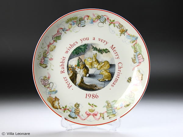 【ウエッジウッド】ピーターラビット 　クリスマスプレート　1986年