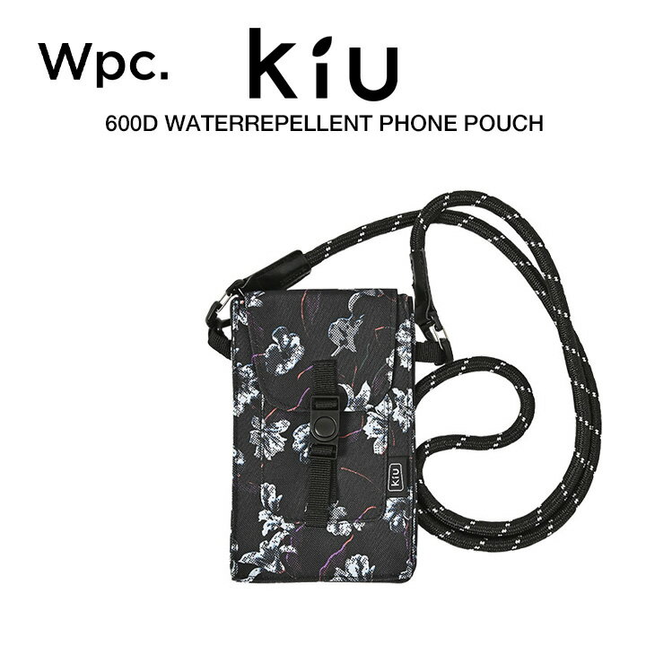 KiU Wpc スマホ フォンポーチ 首かけ 600D ノスタルジーBK 撥水加工 マチあり Wpc. ワールドパーティー K350-388