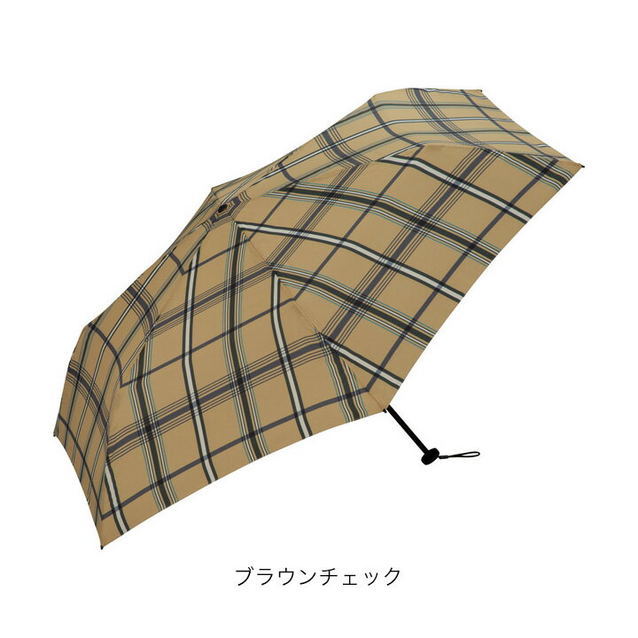 Wpc 折りたたみ傘 軽量 レディース メンズ 男女兼用傘 ポキポキしない エアライト イージーオープン ボーダー チェック FOLDING UMBRELLA Wpc. ワールドパーティー UX006