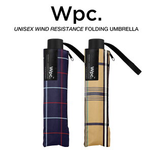 Wpc 折りたたみ傘 耐風傘 風に強い 大きい65cm傘 メンズ傘 チェック柄 Wpc. ワールドパーティー UX003