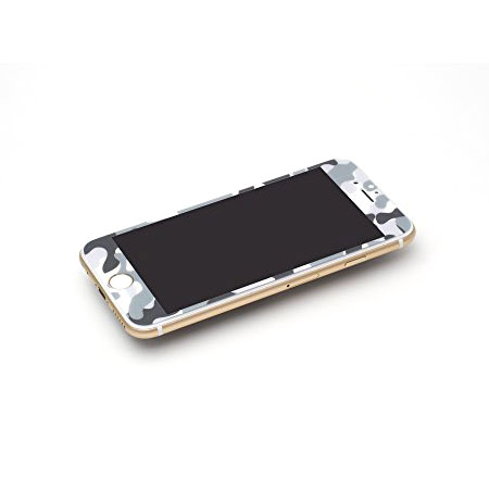 iPhone6s / iPhone6 ガラスフィルム 全面保護 全面 フルカバー ガラス フィルム 指紋防止 9H 日本製 AGC 旭硝子 アイホン アイフォン アイフォーン Deff High Grade Glass Screen Protector カモフラージュ スノー DG-IP6SG3FCS 液晶面