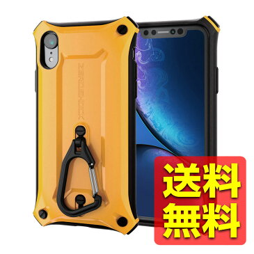 iPhone XR ケース 衝撃吸収 ZEROSHOCK ゼロショック カラビナ付き MIL規格準拠 イエロー アイホン アイフォン アイフォーン Apple アップル 保護カバー PM-A18CZEROKYL / ELECOM エレコム 【送料無料】