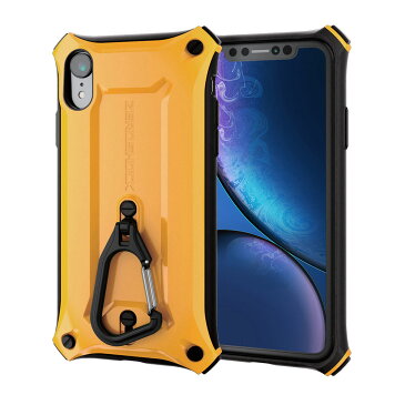 iPhone XR ケース 衝撃吸収 ZEROSHOCK ゼロショック カラビナ付き MIL規格準拠 イエロー アイホン アイフォン アイフォーン Apple アップル 保護カバー PM-A18CZEROKYL / ELECOM エレコム 【送料無料】