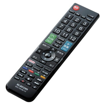 テレビリモコン TOSHIBA 東芝 レグザ用 【設定不要ですぐに使えるかんたんリモコン】 ブラック ERC-TV01BK-TO / ELECOM エレコム 【送料無料】