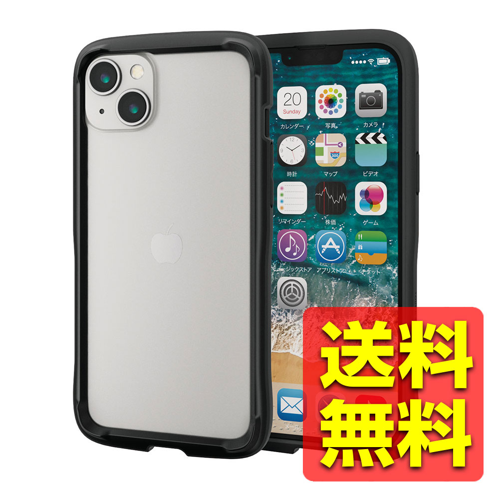 iPhone 14 Plus  С ϥ֥å Хѡ Ѿ׷ ׷ۼ   MagSafeŲ ¦ݸ TOUGH SLIM ֥å PM-A22BTSLBBK / ELECOM 쥳 ̵