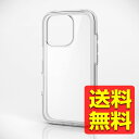 iPhone 16 Pro ケース ハイブリッド カバー 衝撃吸収 軽量 カメラレンズ保護設計 MUBRAIN ホワイト×クリア PM-A24CHVAIR2WH / ELECOM エレコム 【送料無料】