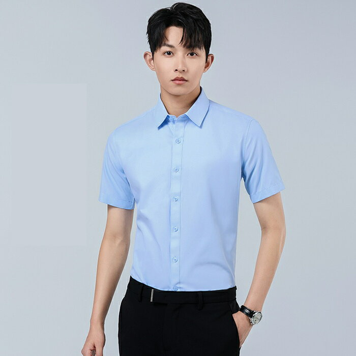 樂天商城 - 半袖シャツ メンズ モダール 白シャツ ワイシャツ 夏 ビジネス ビジネスシャツ 涼しい 蒸れない 通気性 抜群 吸汗速乾 形態安定 ノーアイロン 柔らかい 綺麗め スリム 冠婚葬祭 通勤 出張 仕事 紳士 面接 カジュアル