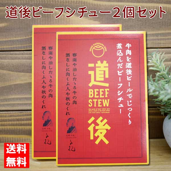 【ネコポス便 送料無料 代引き・同梱不可】道後ビール ビーフシチュー 200g 1人前 2個セット/水口酒造