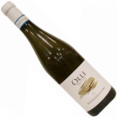 【イタリアワイン】【白ワイン】フェウド・マッカリ オッリ　2021シチリアの土着品種「グリッロ」による爽やかな白ワイン　[辛口]