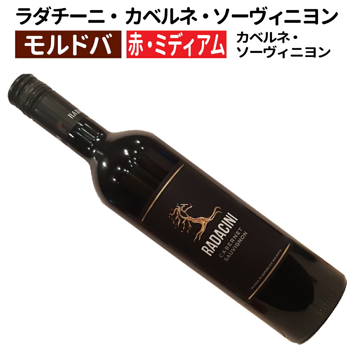 【モルドバワイン】【赤ワイン】ラダチーニ・ カベルネ・ソーヴィニヨン 2021［ミディアムボディ］