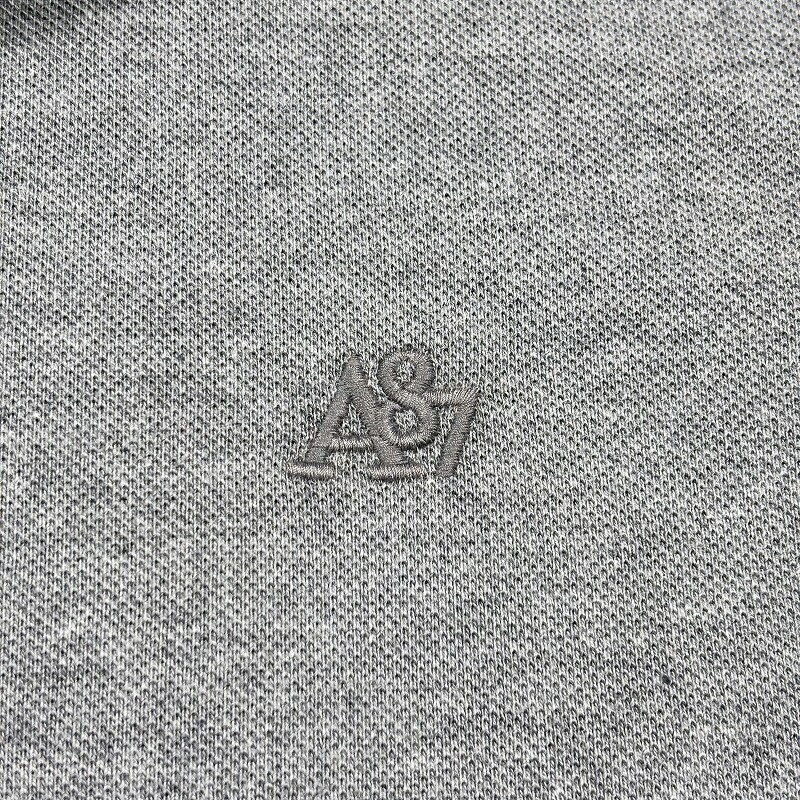 エアロポステール AEROPOSTALE メンズ Men's 半袖 ピケ 鹿の子 ポロシャツ ワンポイント Tonal A87 Logo Pique Polo ミディアムグレー Medium Gray