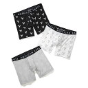 アメリカンイーグル AMERICAN EAGLE ボクサーパンツ 下着 AEO 6 Classic Boxer Brief 3-Pack 3枚セット ブラック ホワイト グレー イーグル柄