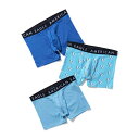 アメリカンイーグル AMERICAN EAGLE メンズ Men 039 s ボクサーパンツ 下着 3枚セット AEO 4.5 Classic Boxer Brief 3-Pack ブルー ライトブルー