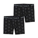 アメリカンイーグル AMERICAN EAGLE メンズ Men 039 s ボクサーパンツ 下着 2枚セット AEO Eagle 6 Classic Boxer Brief 2-Pack ブラック イーグル柄