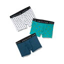 アメリカンイーグル AMERICAN EAGLE メンズ Men 039 s ボクサーパンツ 下着 3枚セット AE 4.5 Classic Boxer Brief 3-Pack ホワイト グリーン系 ネイビー系