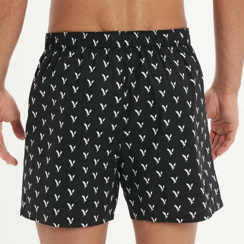 アメリカンイーグル AMERICAN EAGLE メンズ Men's トランクス 下着 3枚セット AEO Stretch Boxer Short 3-Pack ブルー ブラック チェック