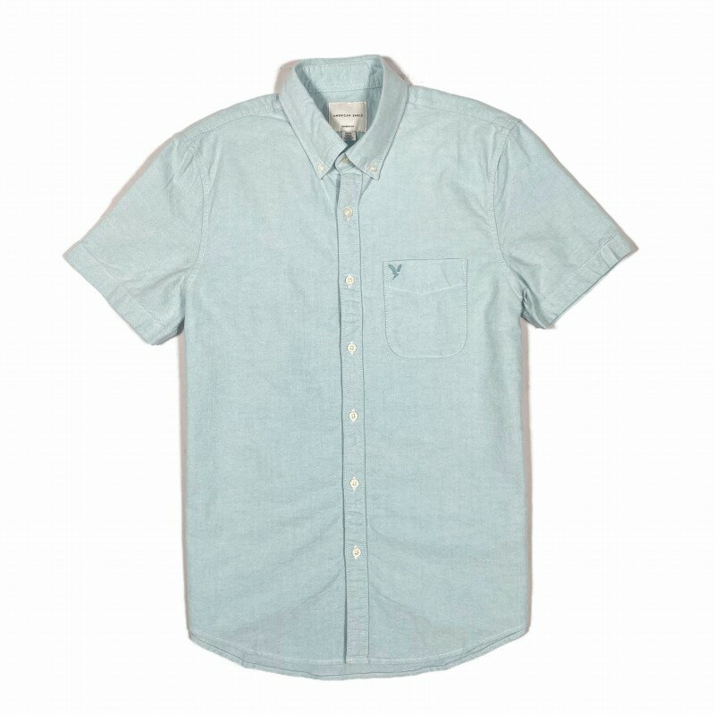 アメリカンイーグル AMERICAN EAGLE メンズ Men 039 s 半袖 オックスフォード シャツ AE Short-Sleeve Oxford Button-Up Shirt ミント Mint