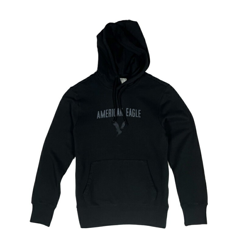 アメリカンイーグル AMERICAN EAGLE メンズ Men 039 s パーカー フーディ プルオーバー AE Super Soft Icon Graphic Hoodie ブラック