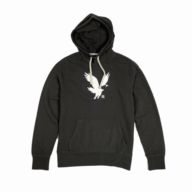 アメリカンイーグル AMERICAN EAGLE メンズ Men 039 s パーカー フーディ プルオーバー AE Super Soft Icon Graphic Hoodie ブラック Black