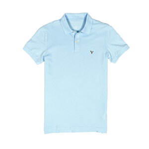 ꥫ󥤡 AMERICAN EAGLE  Men's եå ݥ AE Slim Flex Polo Shirt 饤ȥ֥롼 Light Blue