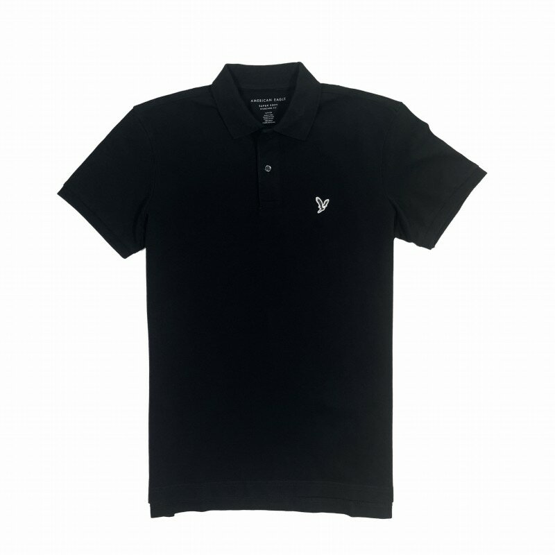 アメリカンイーグル AMERICAN EAGLE メンズ Men 039 s スタンダードフィット 半袖 ポロシャツ AE Flex Pique Polo Shirt ブラック Black