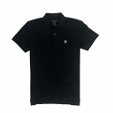 アメリカンイーグル ポロシャツ メンズ アメリカンイーグル AMERICAN EAGLE メンズ Men's スタンダードフィット 半袖 ポロシャツ AE Flex Pique Polo Shirt ブラック Black