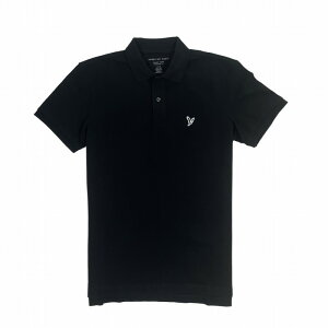 ꥫ󥤡 AMERICAN EAGLE  Men's ɥեå Ⱦµ ݥ AE Flex Pique Polo Shirt ֥å Black