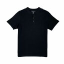 アメリカンイーグル AMERICAN EAGLE メンズ Men 039 s 半袖 ヘンリーネック Tシャツ AE Short-Sleeve Henley Icon T-Shirt アイコン ワンポイント ブラック Black