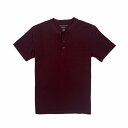 アメリカンイーグル AMERICAN EAGLE メンズ Men 039 s 半袖 ヘンリーネック Tシャツ AE Short-Sleeve Henley Icon T-Shirt アイコン ワンポイント ディープバーガンディ