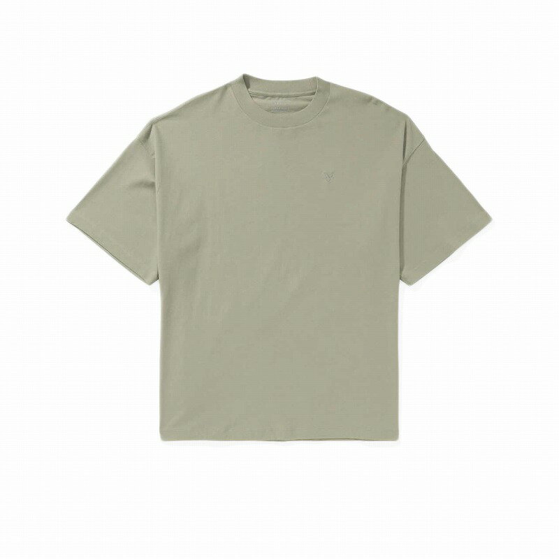 アメリカンイーグル AMERICAN EAGLE メンズ Men's 半袖 Tシャツ オーバーサイズフィット AE Oversized Crew Neck T-Shirt アイコン ワンポイント フェイディッドオリーブ